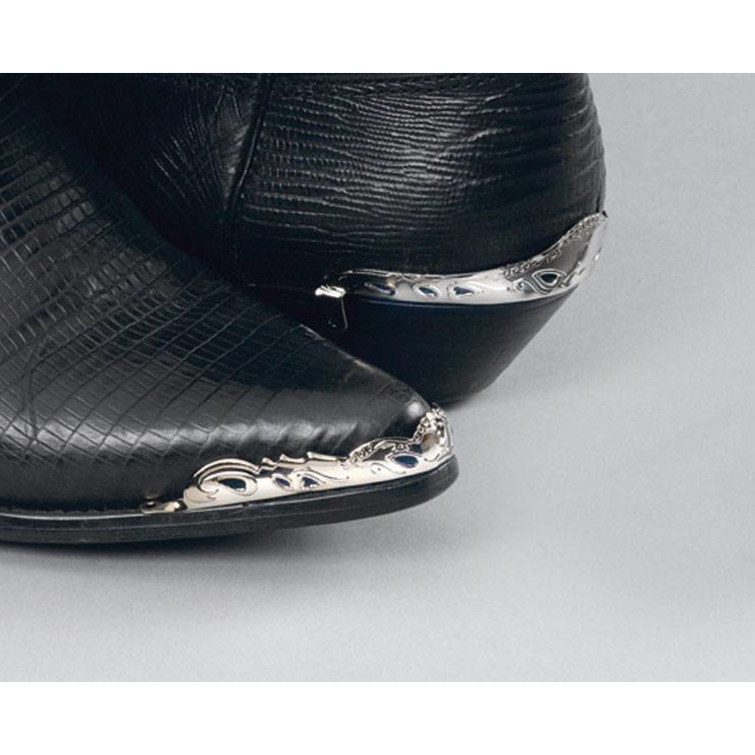 Boot Heel Guards Scalloped CutOut Silver Gass Horse Supply