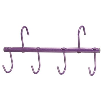 Tough-1 4-Prong Portable Tack Rack with Swivel Hooks - Hammer Finish