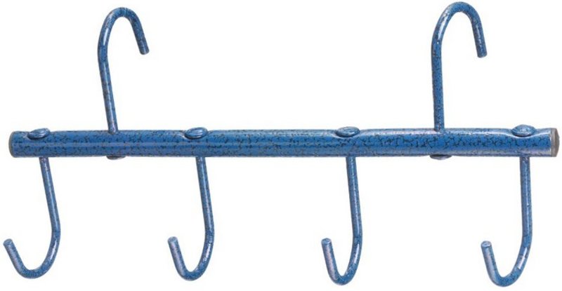 Tough-1 4-Prong Portable Tack Rack with Swivel Hooks - Hammer Finish