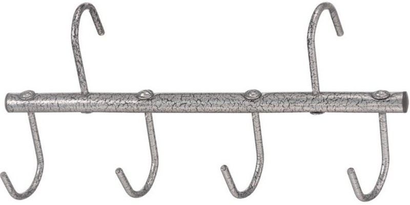 Tough-1 4-Prong Portable Tack Rack with Swivel Hooks - Hammer Finish