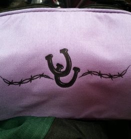 Triple E Clipper Bag - Lilac with Double Horseshoes and Barb Wire