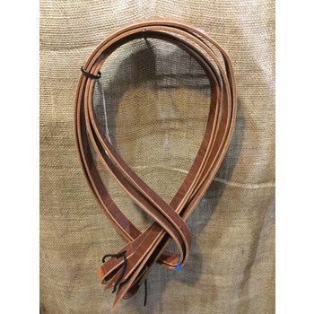 Showman Harness Leather Reins Med. Oil - 1" x 8'