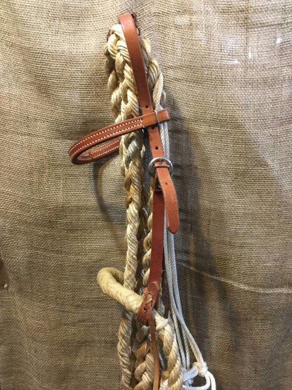 Circle L Circle L Heavy Bosal, Headstall & Reins Set, U.S.A. Made - Horse Size