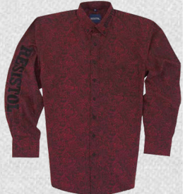 Resistol Men's Resistol Red Paisley Button Down Shirt