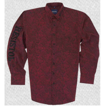 Resistol Men's Resistol Red Paisley Button Down Shirt