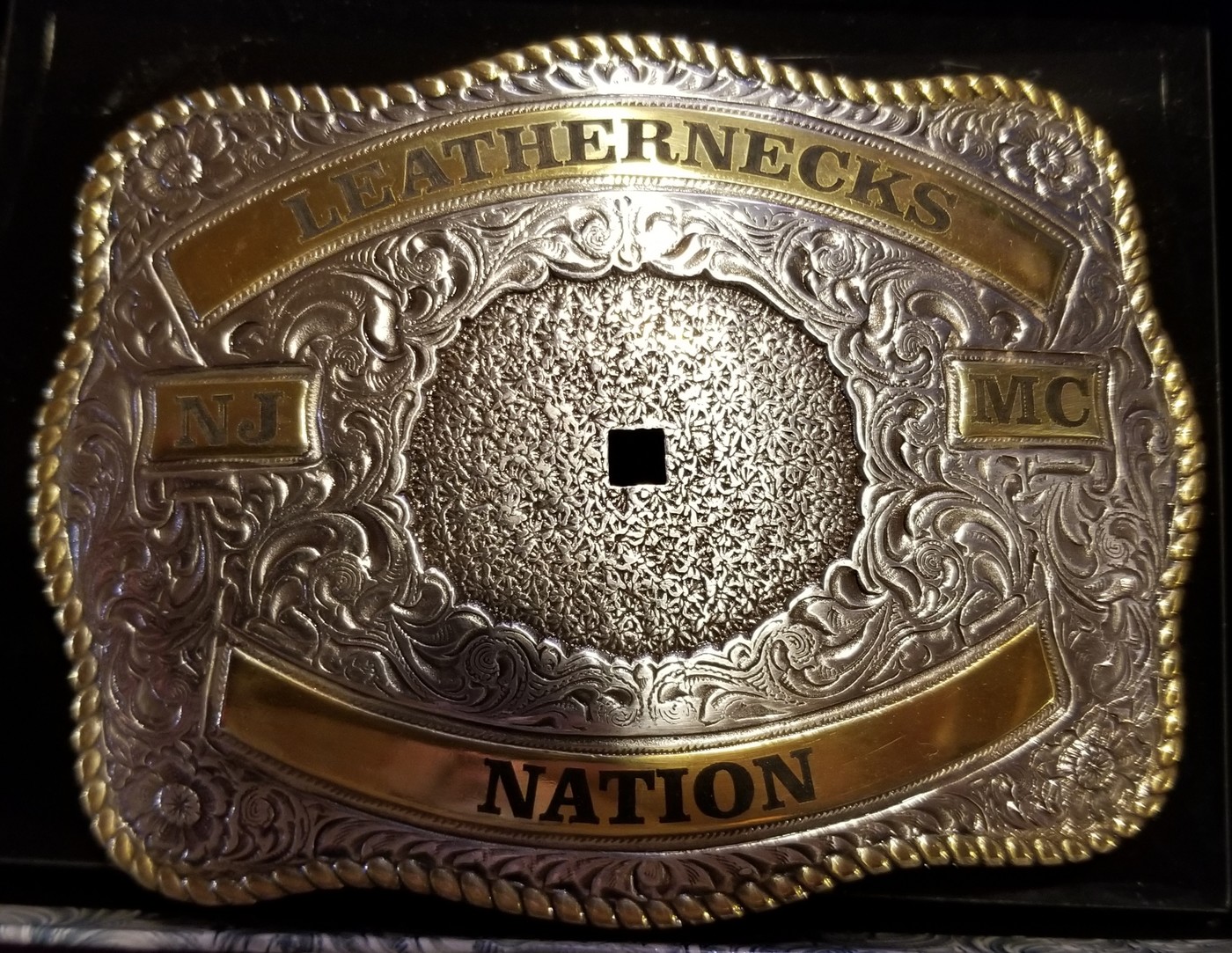 Custom Engraved Crumrine Belt Buckle 31/4"x41/4" Gass Horse