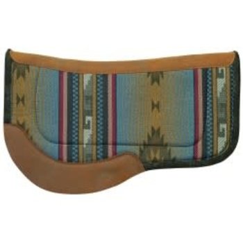 Showman 34 x 36 x 3/4 Black and Turquoise Memory Felt Bottom Saddle Pad