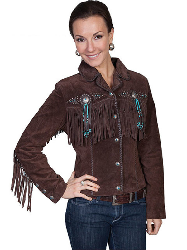 Scully Leather Women's Scully Suede Fringe Jacket