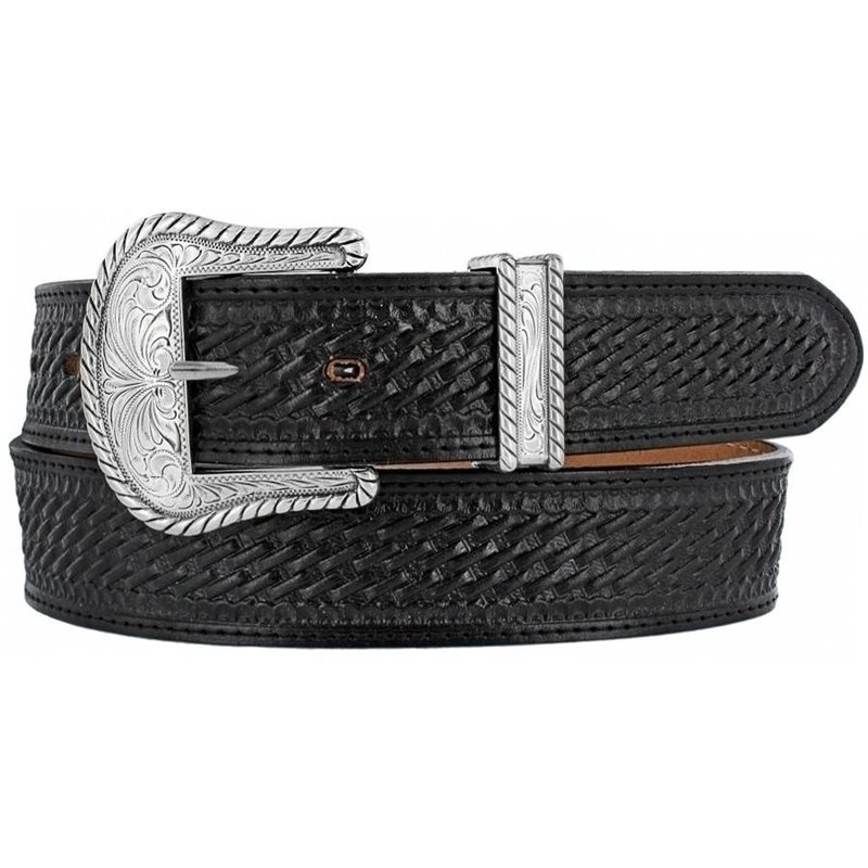 Justin Belts Adult - Justin Black Bronco Belt