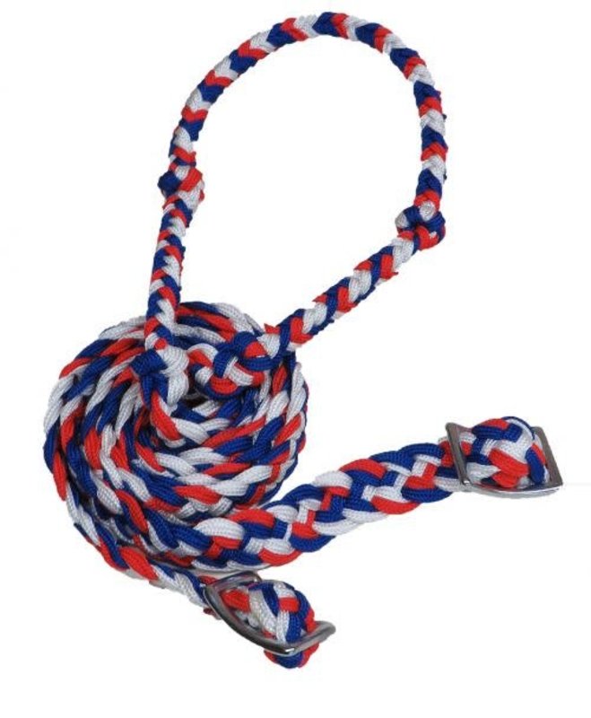 Showman Nylon Braided Barrel Reins w/Easy Grip Knots