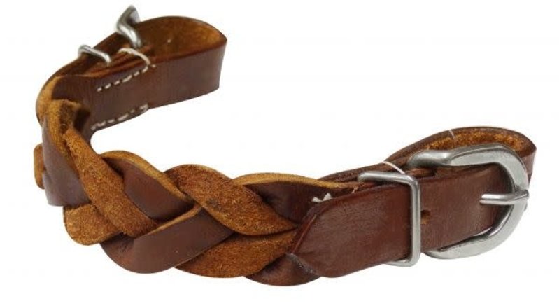 Showman Curb Strap - Braided Leather