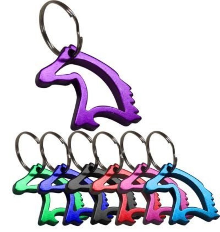 Key Chain - Aluminum Horse Head Various - Large Fob