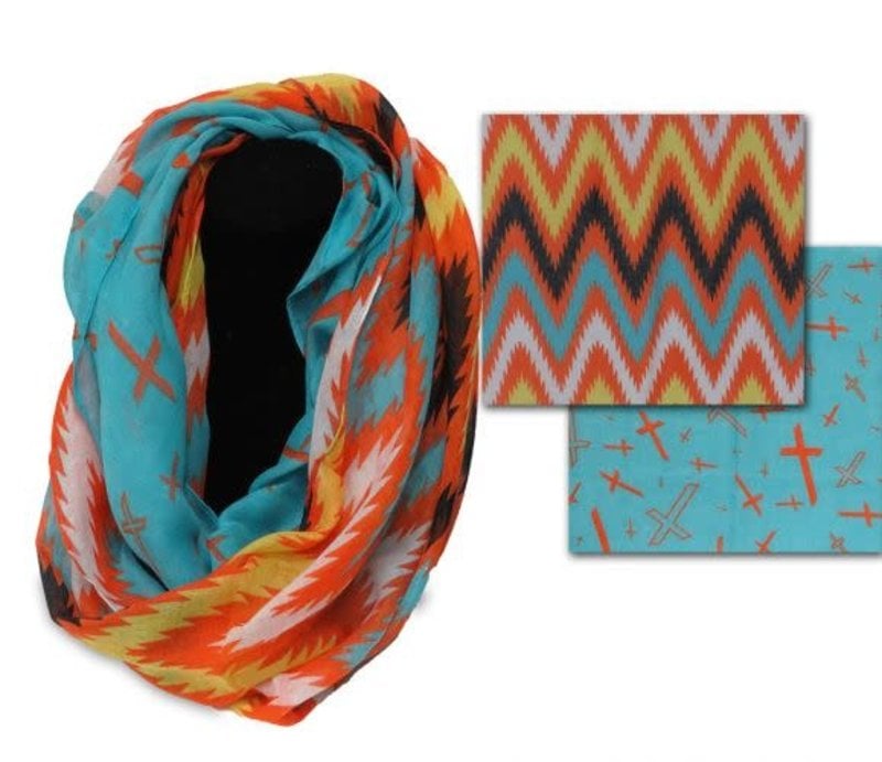 Scarf - Chevron Crosses