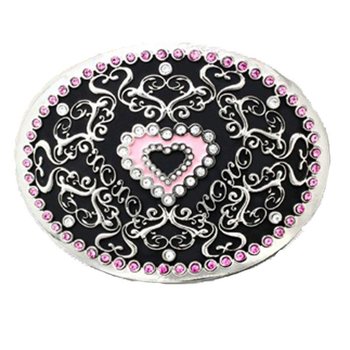 Western Fashion Accessories Belt Buckle - Pink Heart