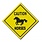 Large Caution Horses Sign