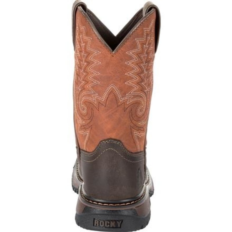 Rocky Youth Rocky Big Kids' Ride FLX Western Boot - Orange Brown