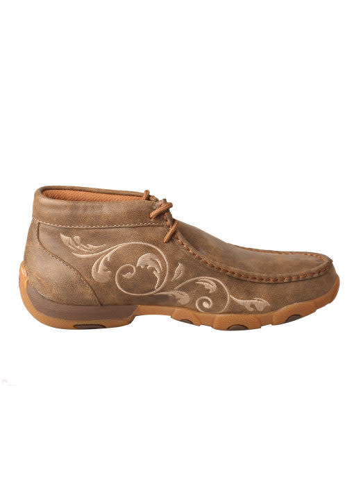 women's tooled chukka driving mocs