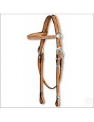 Circle Y Floral Browband Headstall Reg Oil Horse