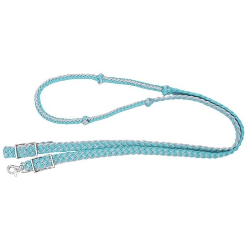 Tough-1 Metallic Cord Knotted Roping Reins