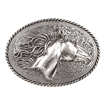 Belt Buckle - Blazin Roxx Oval Horsehead