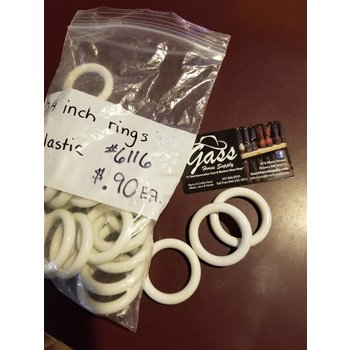 Plastic Celluloid Rings, White