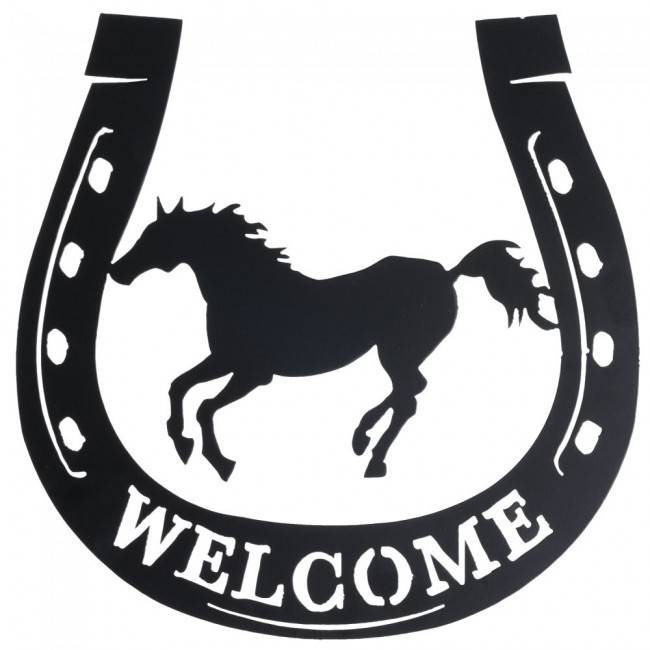 Horse Lovers Welcome STENCIL Barn Arrow Western Horseshoe Cowboy