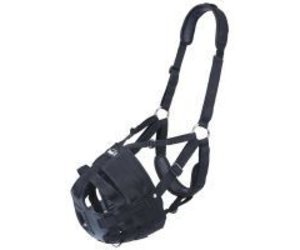 Deluxe Easy Breathe Poly Nylon V Grazing Muzzle Horse Gass