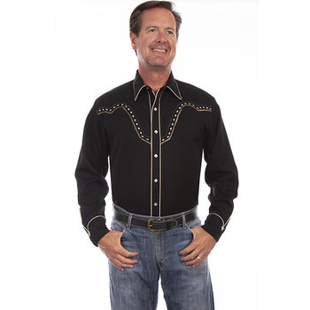 Scully Leather Men's Scully Night Hawk Western Shirt