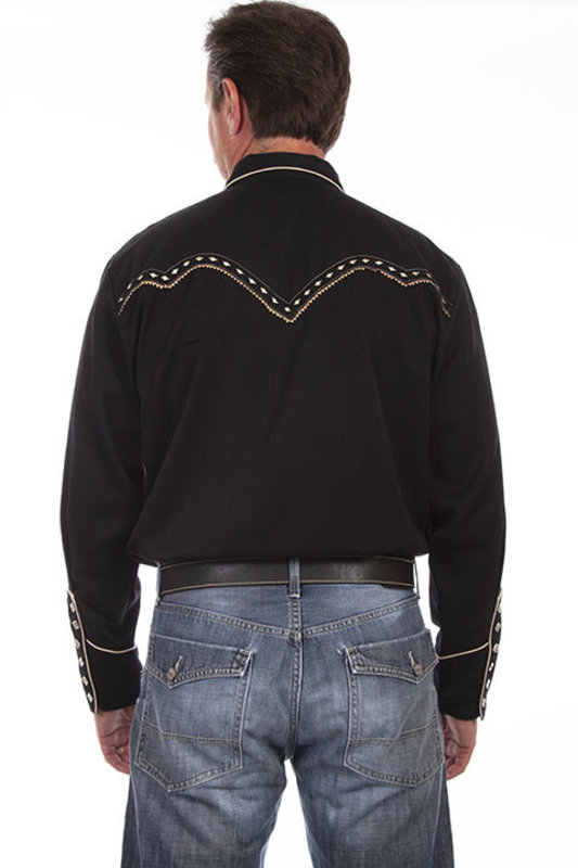 Scully Leather Men's Scully Night Hawk Western Shirt