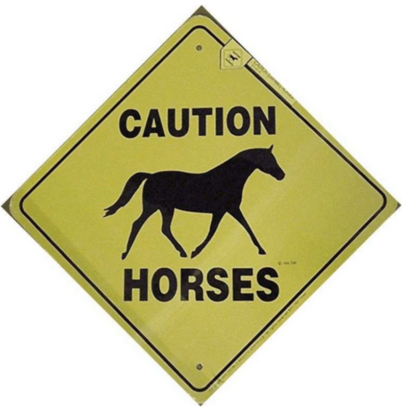 Caution Horses Xing - 12"x12"