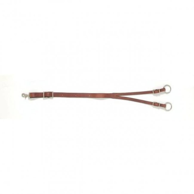 Tough-1 Short Leather Training Fork Brown - Small