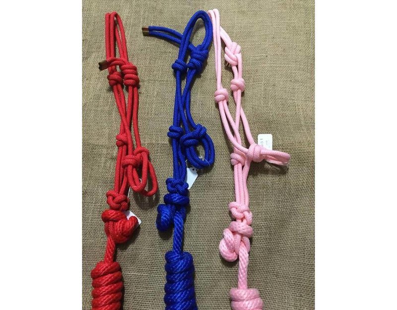 Lamprey Pony Rope Halter W/Lead - Pink Only (Reg $12.95 now 50% OFF!)