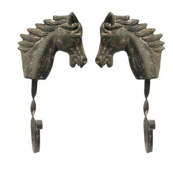 Iron Horse Head Hook Set - Pair