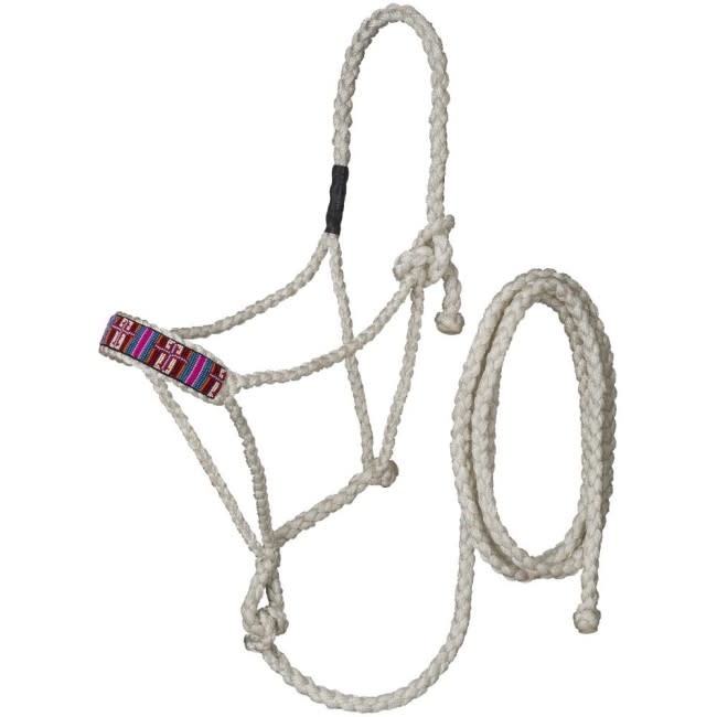 Tough-1 Beaded Mule Tape Halter with Lead