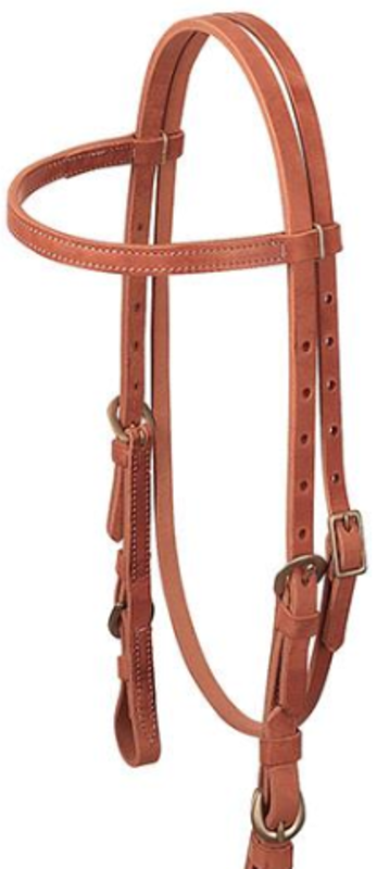 Weaver ProTack Quick Change Browband Headstall, Buckle Bit Ends