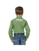 Wrangler Children's Wrangler Boys Logo Long Sleeve Shirt - Green/Black