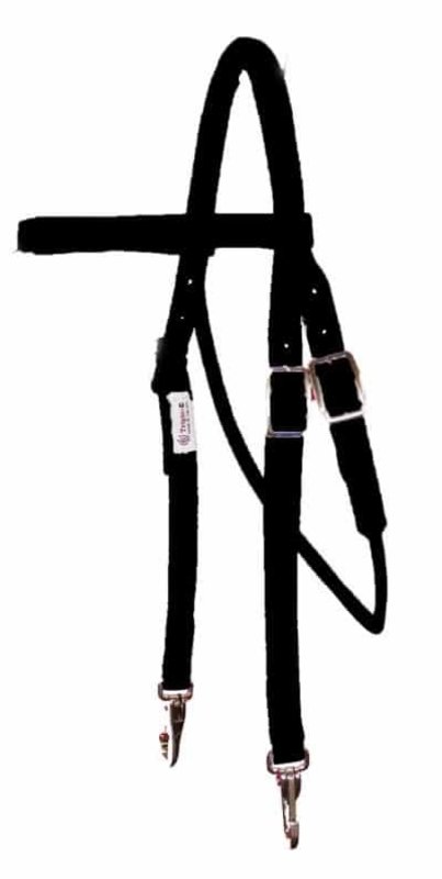 Triple E Browband Nylon Trainer Headstall with Snaps - Horse Size