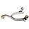 Showman Stainless Steel Ladies Engraved Spurs with Brass Rowels