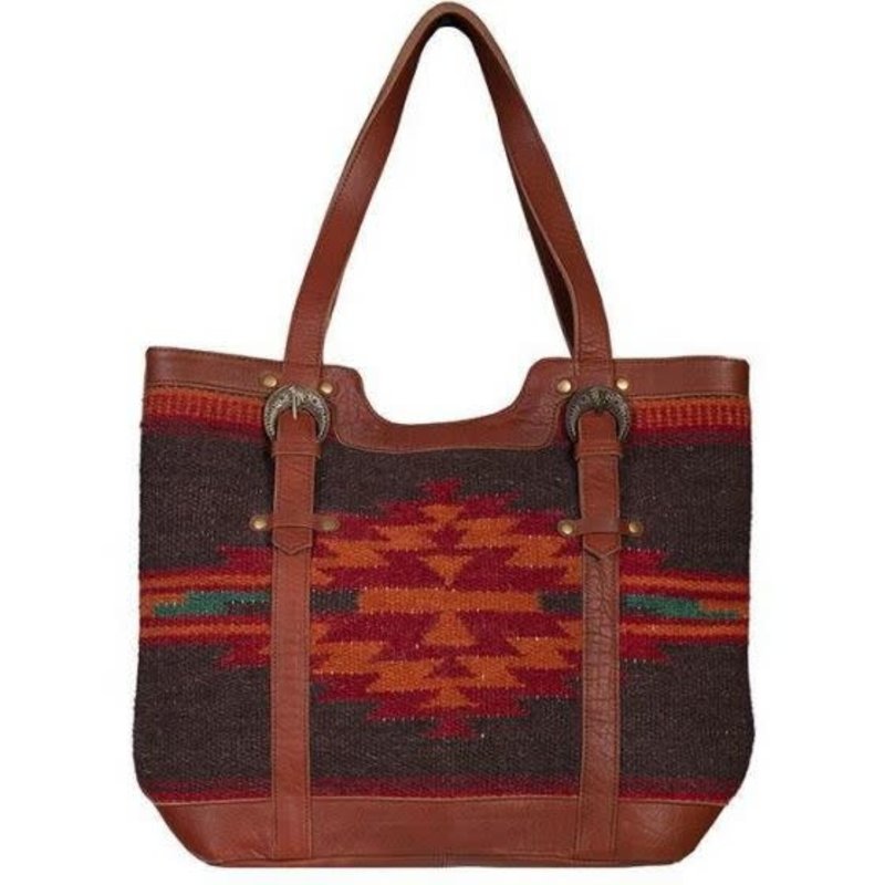 Scully Leather Handbag - Scully Woven Aztec