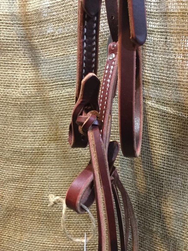 Circle L Circle L Rattlesnake Headstall, Oiled, U.S.A. Made - Horse Size