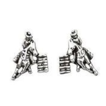 AWST Earrings - Barrel Racer w/Cowboy Hat Box