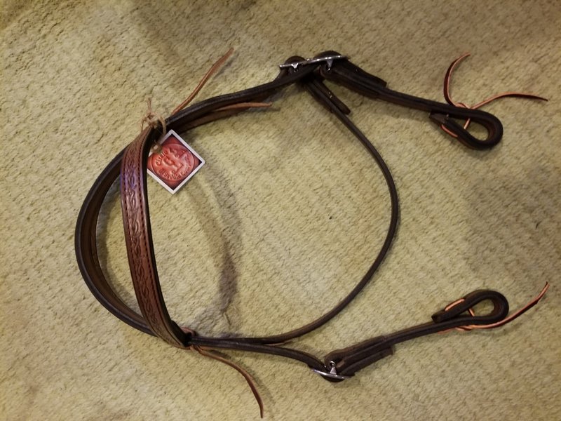 Circle L Circle L Headstall - Straight Brow Barb Wire