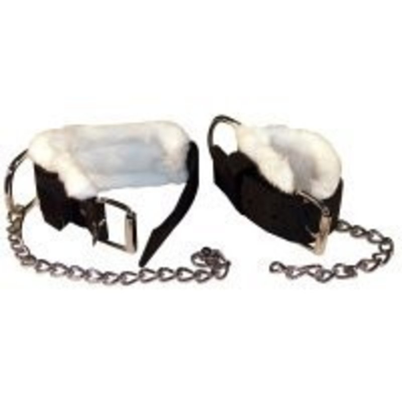 Intrepid Kicking Chains Black Nylon, White Fleece - Sold in Pair