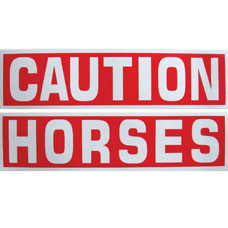 Intrepid Decal - Reflective Caution Horses