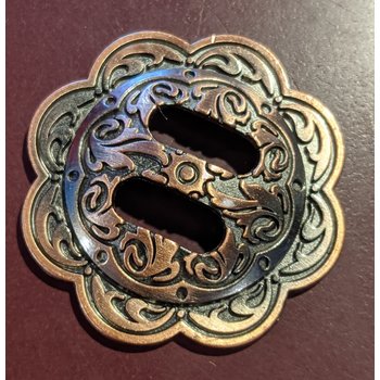 1.5" Concho - Slotted Antique Copper