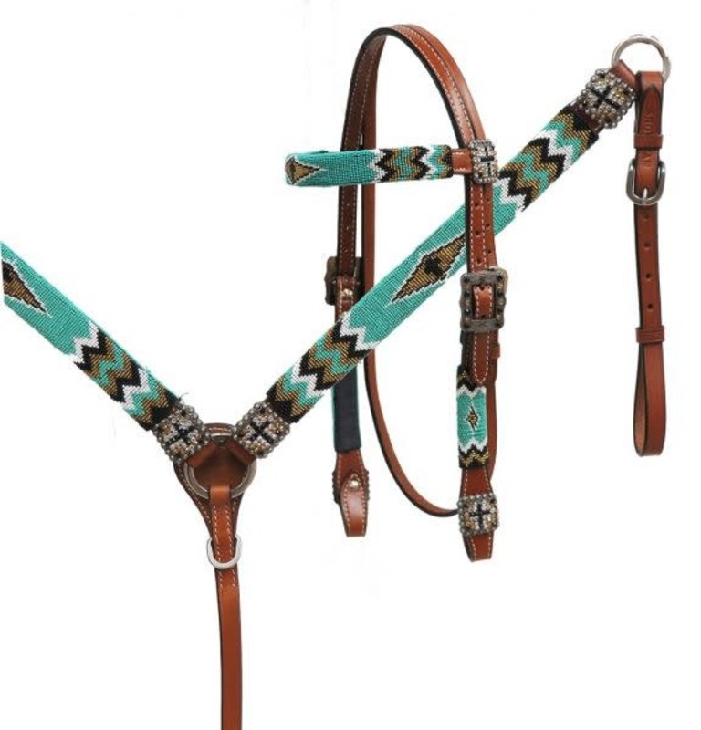 Showman Showman Tack Set - Beaded with Cross