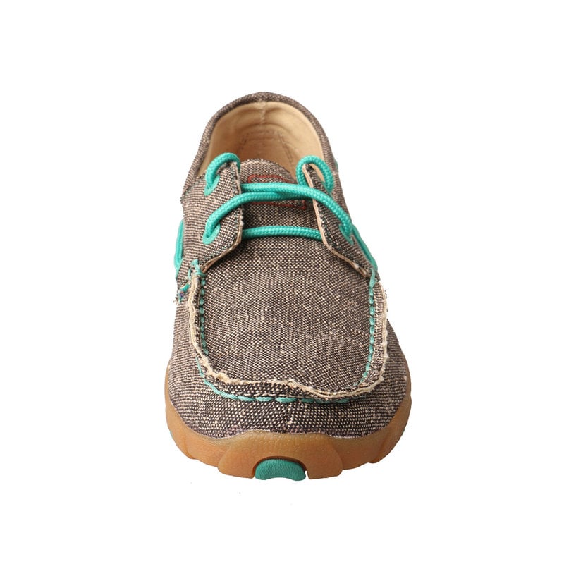 Twisted X Women's Twisted X Boat Shoe Driving Moc - Dust w/Turq.