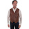 Scully Leather Men's Scully Vintage Lamb Leather Vest, Plus Sizes - Brown