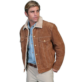 Scully Leather Men's Scully Cafe Brown Boar Suede Jacket