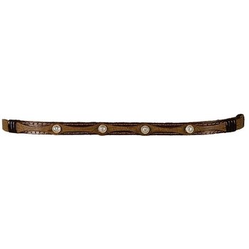 WEX Hat Band - Brown Leather with 4 Silver Round Conchos